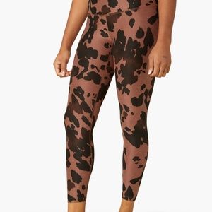 Copper cow print leggings